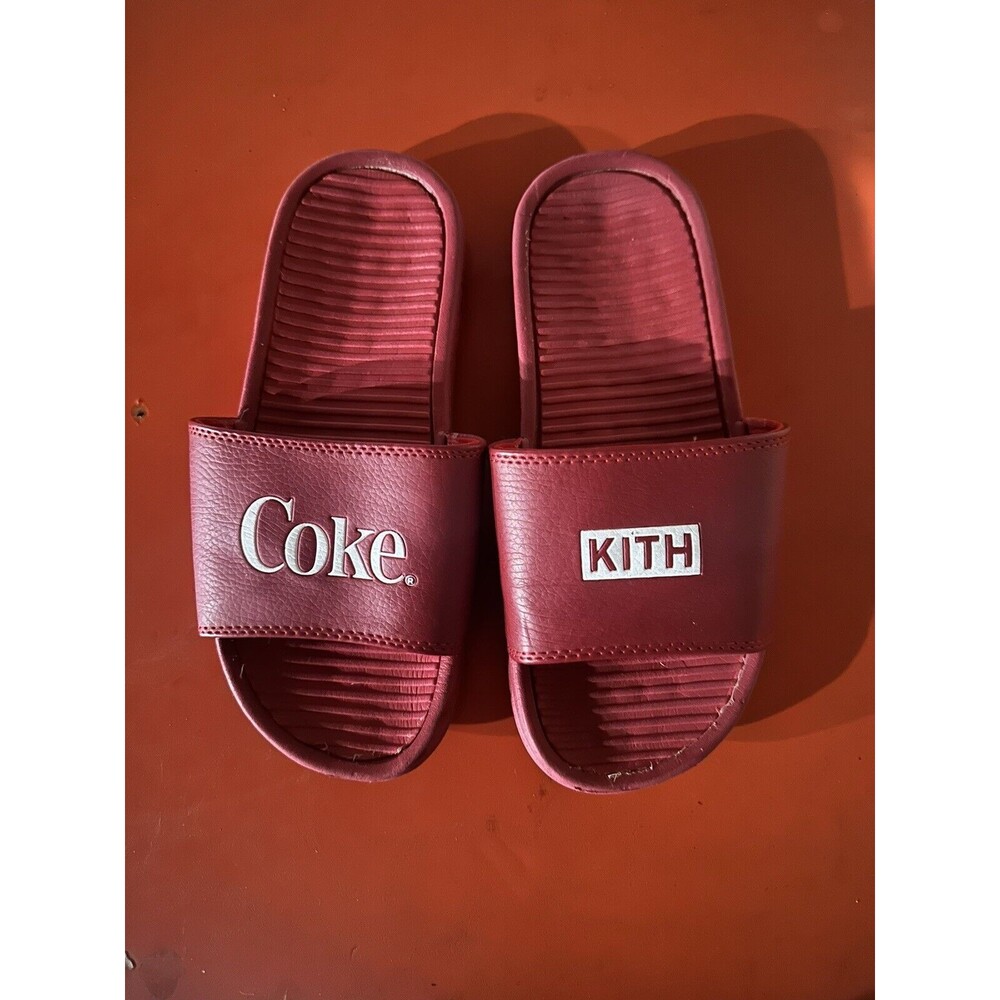Men’s Kith x Coca Cola Red Slides Sandals Size 7 40EU